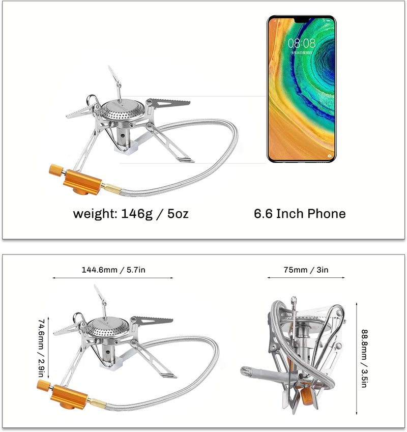 Fire-Maple Fire Maple FMS-118 Camping and Backpacking Stove | Portable Foldable Gas Burner with pre-heat tube | Ideal for Backpacking, Hiking, Camping, Emergency use - Image 4